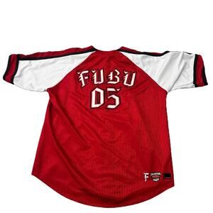Red FUBU 05 Baseball Jersey